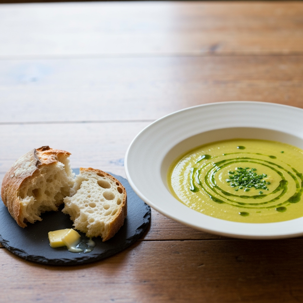 Cream of Spring Vegetable Soup 6 rustic cream spring vegetable soup bread 2025 09 30T190922.047Z 1