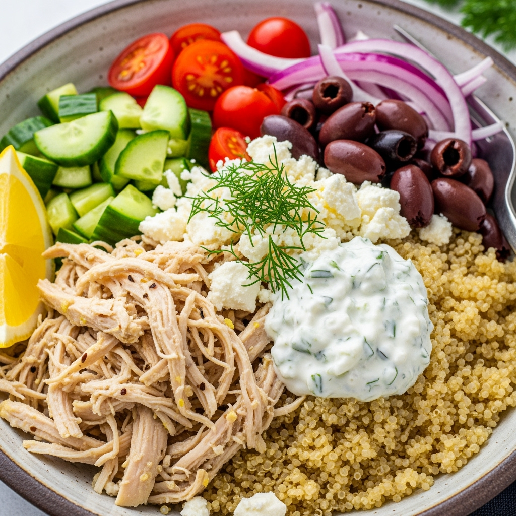 slow Cooker Greek Chicken Bowls Recipe variation for 3