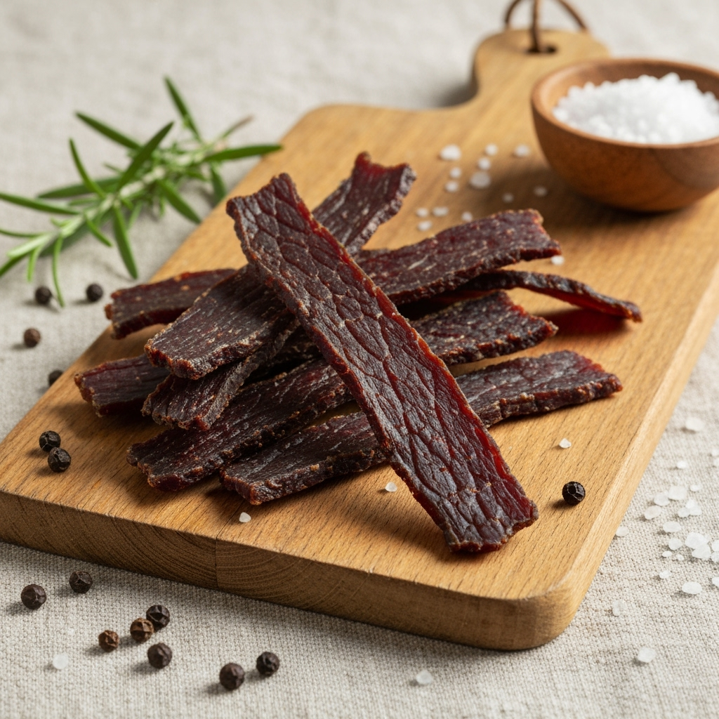 People's Choice Beef Jerky 4 beef jerky cutting board artisanal 2025 10 03T125723.958Z 1