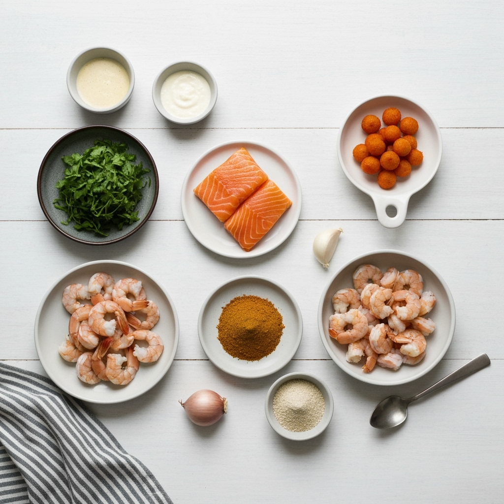 Cajun Shrimp and Salmon with Garlic Cream Sauce 5 cajun shrimp salmon garlic cream ingredients 2025 10 01T054723.712Z 1
