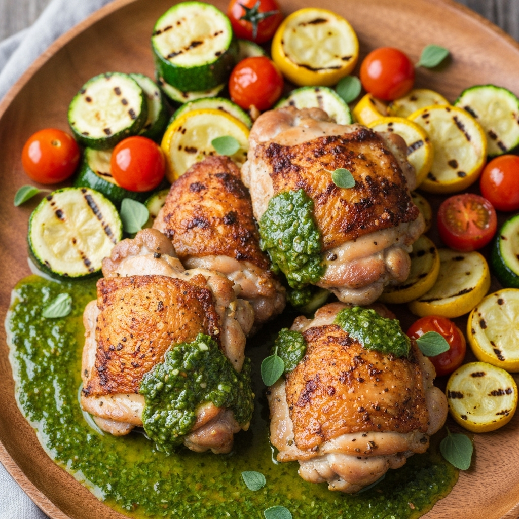 chimichurri chicken thighs grilled vegetables platter 2025 10 01T060707.135Z 1