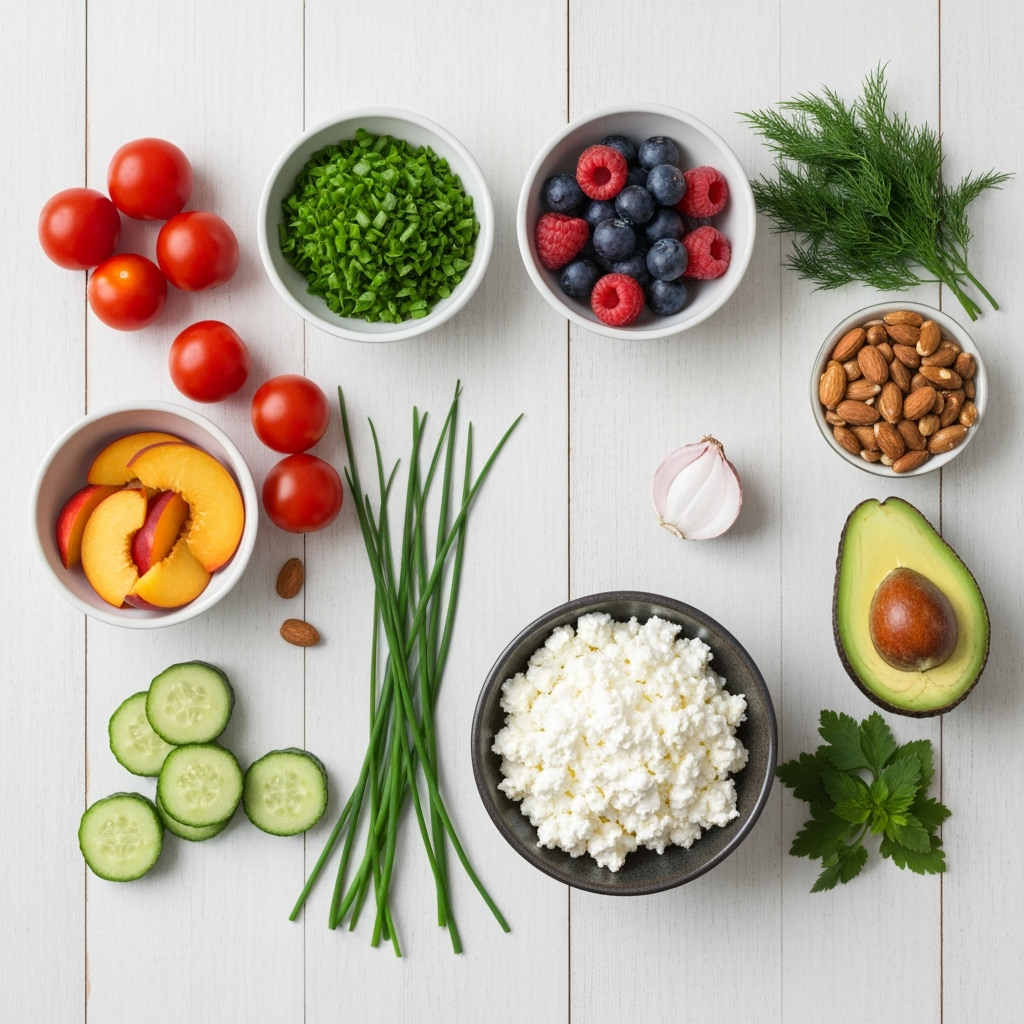 cottage cheese ingredients overhead flatlay 2025 10 05T120814.739Z