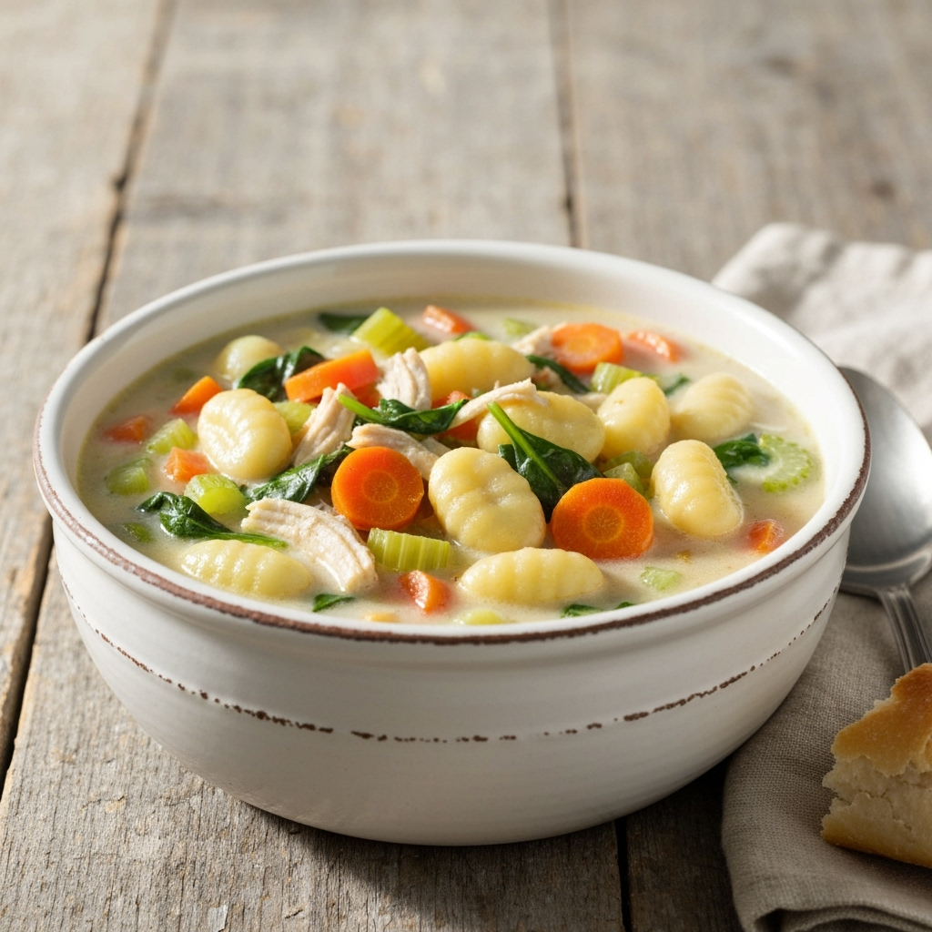 Creamy copycat Olive Garden chicken gnocchi soup recipe