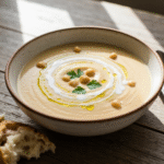 Creamy Garlic Chickpea Soup 6 Creamy garlic chickpea soup with coconut milk and parsley