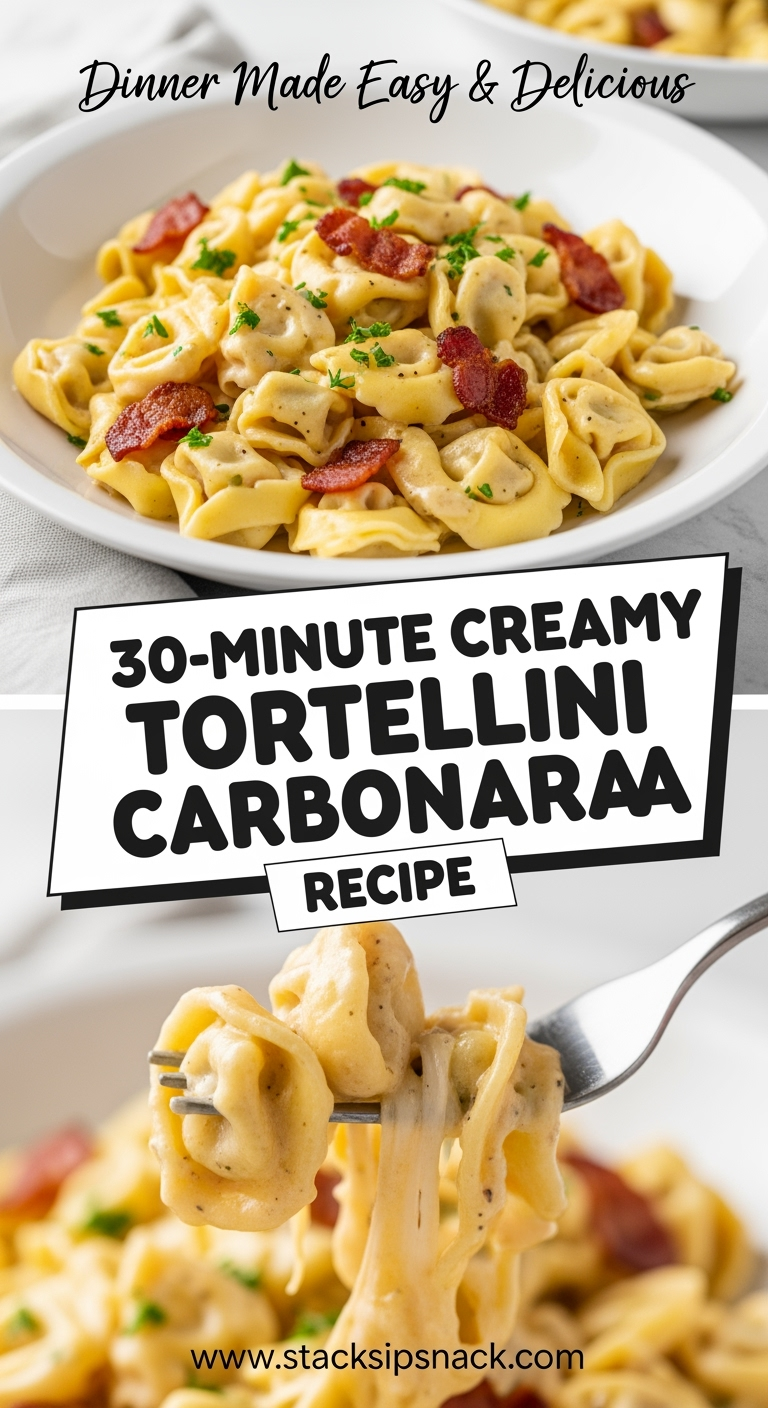 30-Minute Creamy Tortellini Carbonara Recipe 7 creamy tortellini carbonara recipe pinterest food photo 2025 10 02T110535.389Z 1