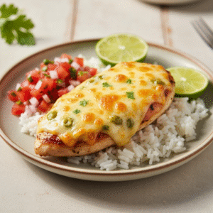 Easy Applebee's Fiesta Lime Chicken copycat recipe with melted cheese