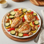 Sheet Pan Garlic Butter Chicken and Veggies 8 Sheet pan garlic butter chicken and veggies recipe