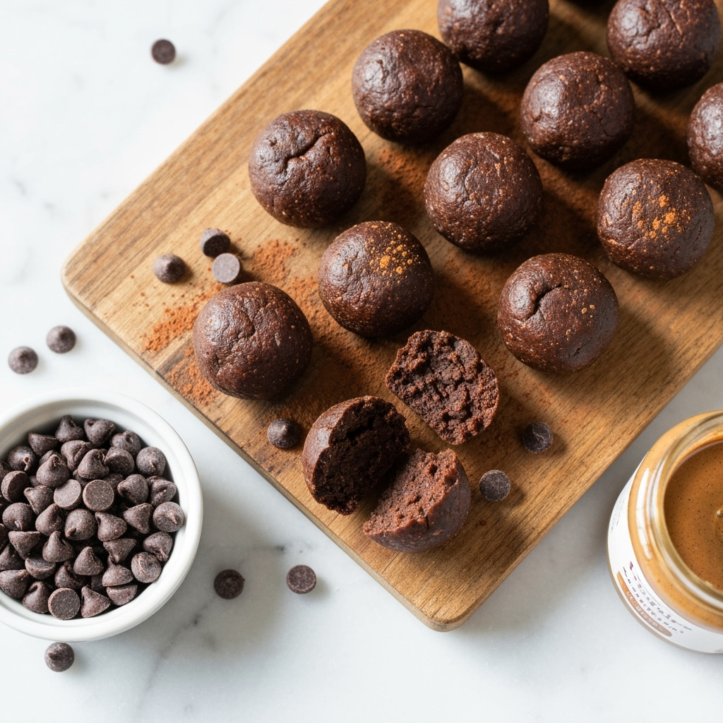 No bake cottage cheese brownie batter protein bites recipe