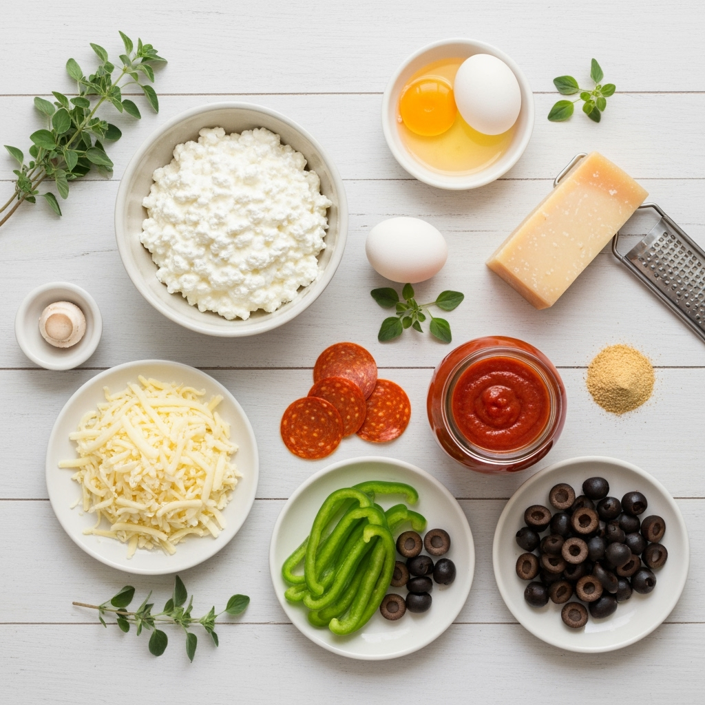 Pizza Cottage Cheese Bake – Easy Dinner Recipe 5 pizza cottage cheese bake ingredients 2025 10 04T214619.620Z 1