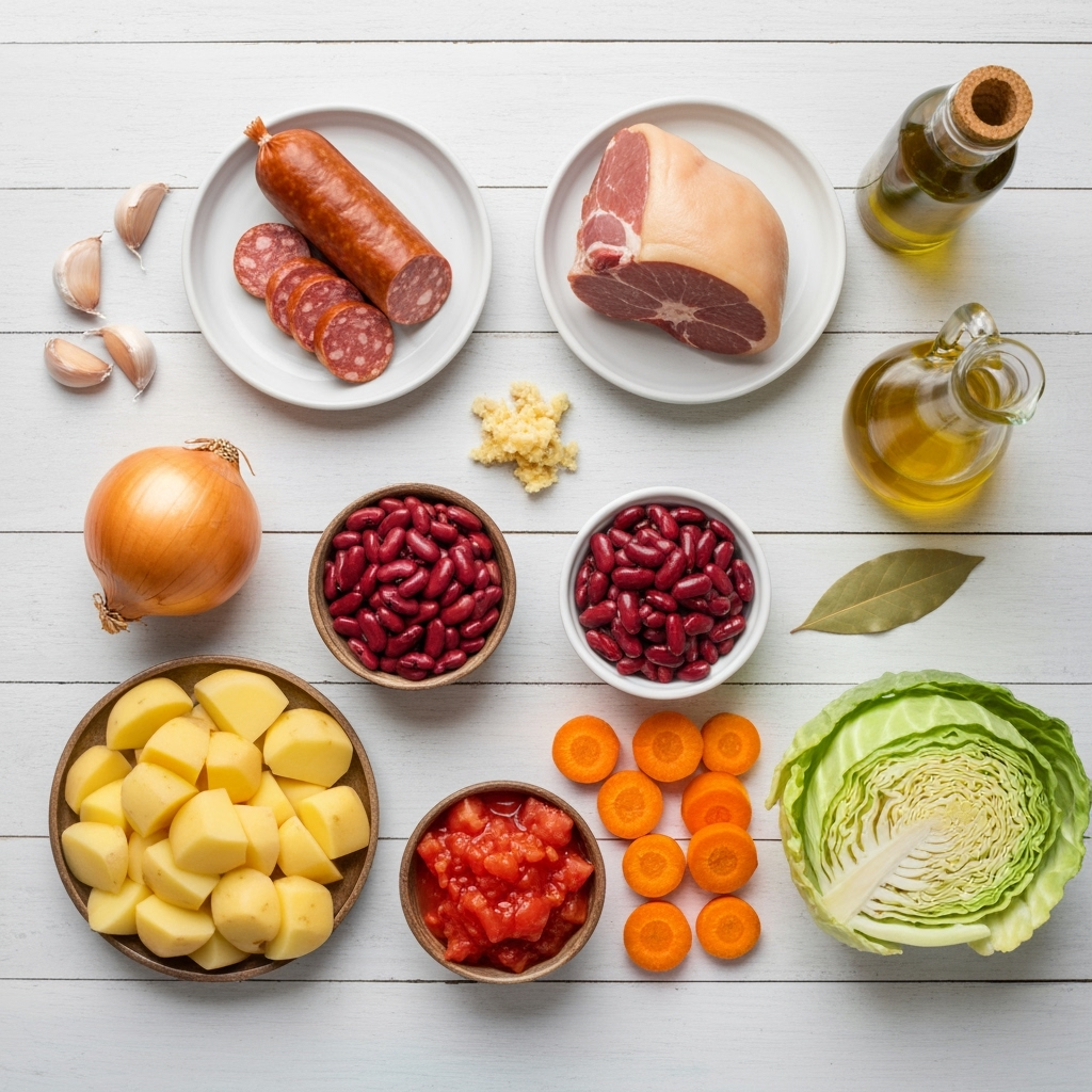 portuguese bean soup ingredients overhead 2025 10 03T120518.859Z