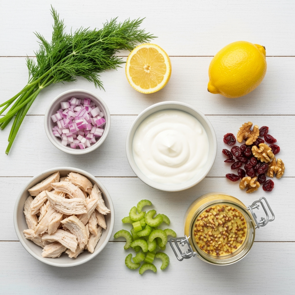 protein chicken salad ingredients overhead 2025 10 08T055235.446Z