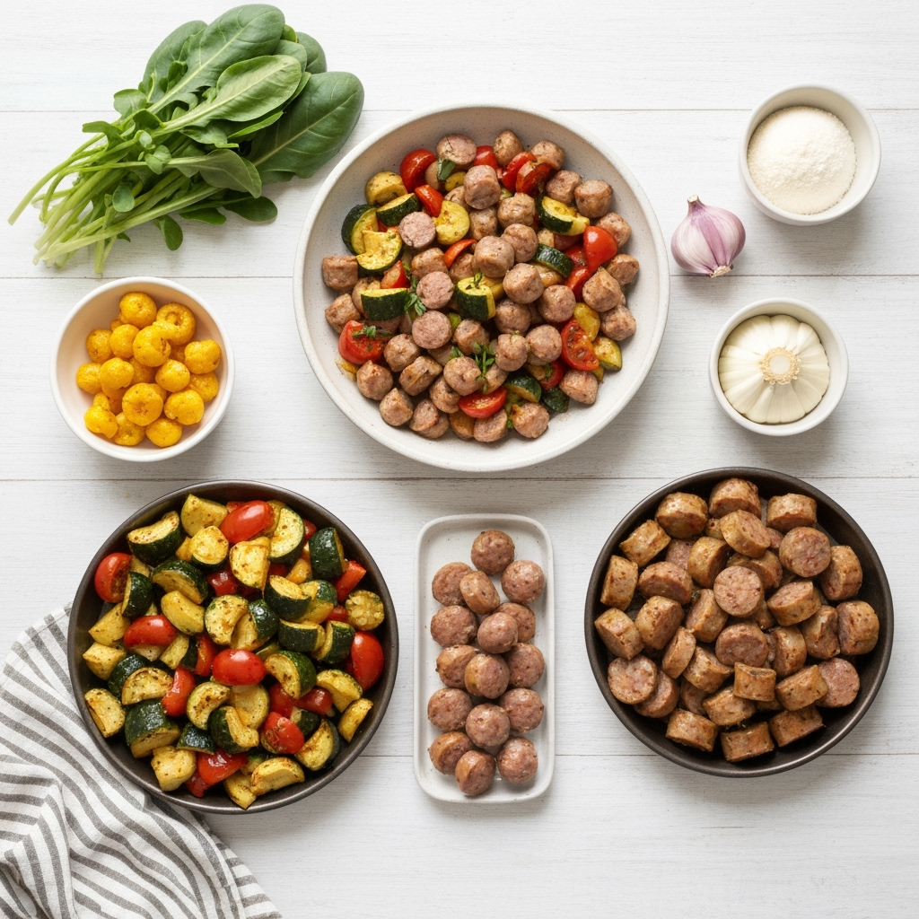 Roasted Veggie And Chicken Sausage Sheet Pan Dinner 5 roasted veggie chicken sausage sheet pan ingredients 2025 10 01T051712.761Z