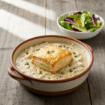 SLOW COOKER CHICKEN POT PIE 6 Creamy slow cooker chicken pot pie with puff pastry.