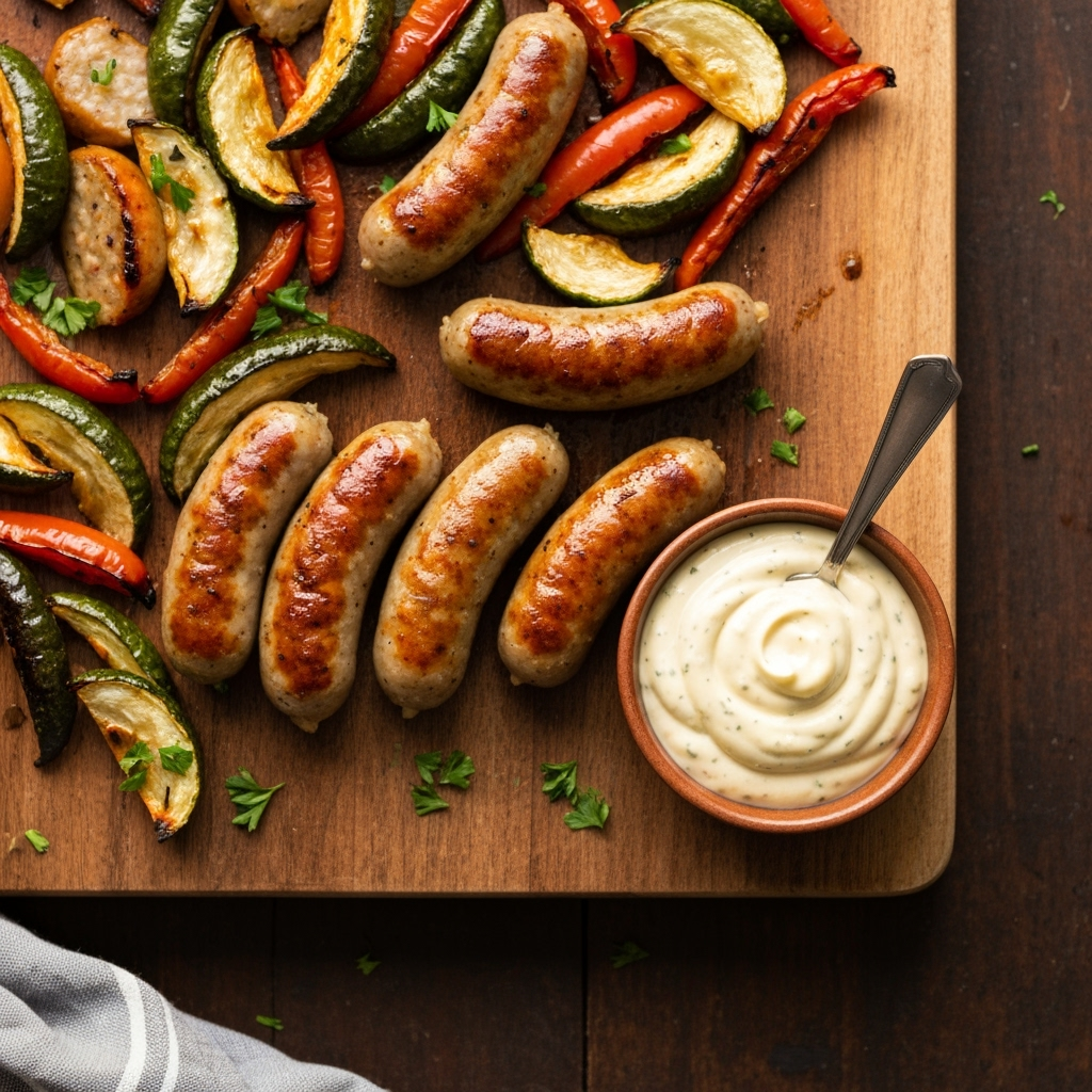 Roasted Veggie And Chicken Sausage Sheet Pan Dinner 6 rustic sheet pan chicken sausage dinner 2025 10 01T051844.507Z