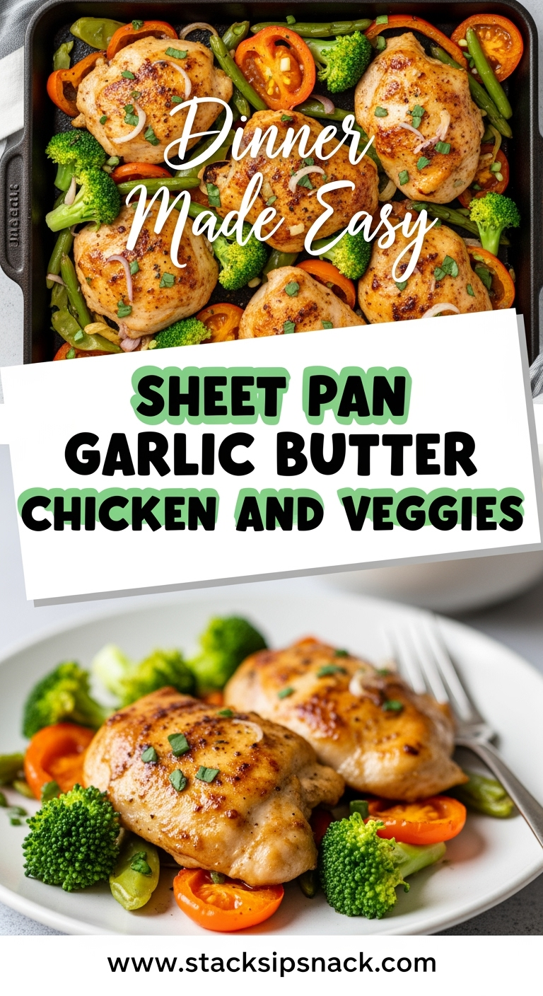Sheet Pan Garlic Butter Chicken and Veggies 7 sheet pan garlic butter chicken veggies pinterest food photo 2025 10 02T162204.579Z 1
