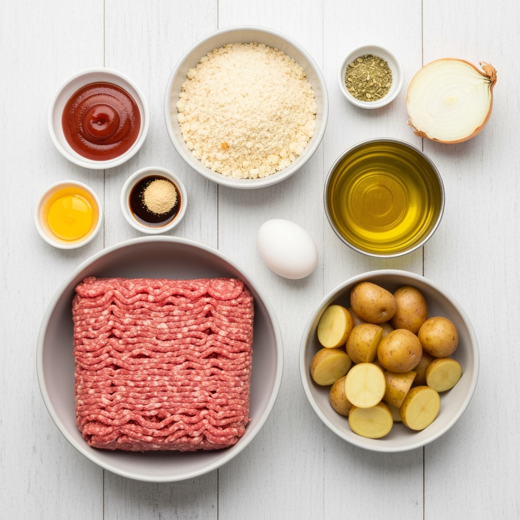 Sheet Pan Mini Meatloaf and Roasted Potatoes 5 sheet pan mini meatloaf ingredients 2025 10 04T053825.013Z