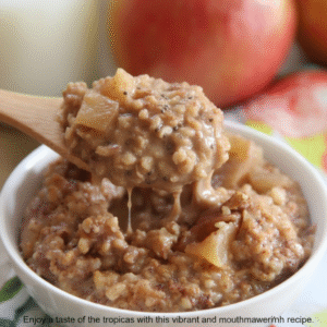 Creamy steel-cut oats with soft apple chunks, cinnamon swirls, and a hint of vanilla, served warm. Slow Cooker Apple Cinnamon Steel-Cut Oats