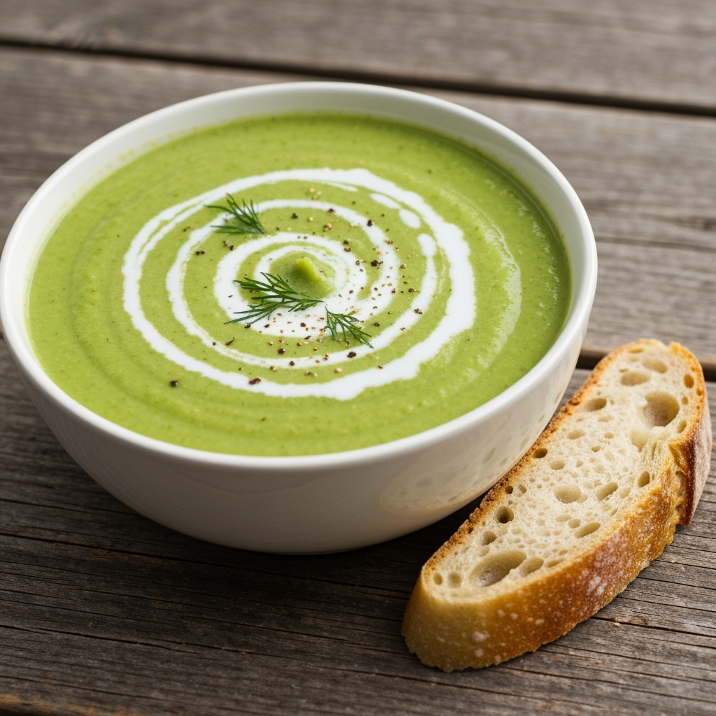 Easy Creamy Zucchini Soup 6 rustic zucchini soup bread dipping 2025 10 07T054402.603Z