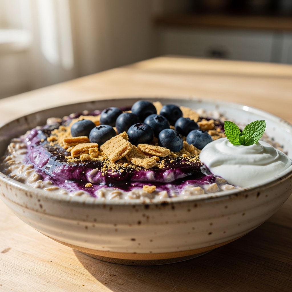 Ingredients for High Protein Blueberry Cheesecake Oats