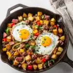 Crispy corned beef hash skillet recipe for a hearty comforting breakfast meal