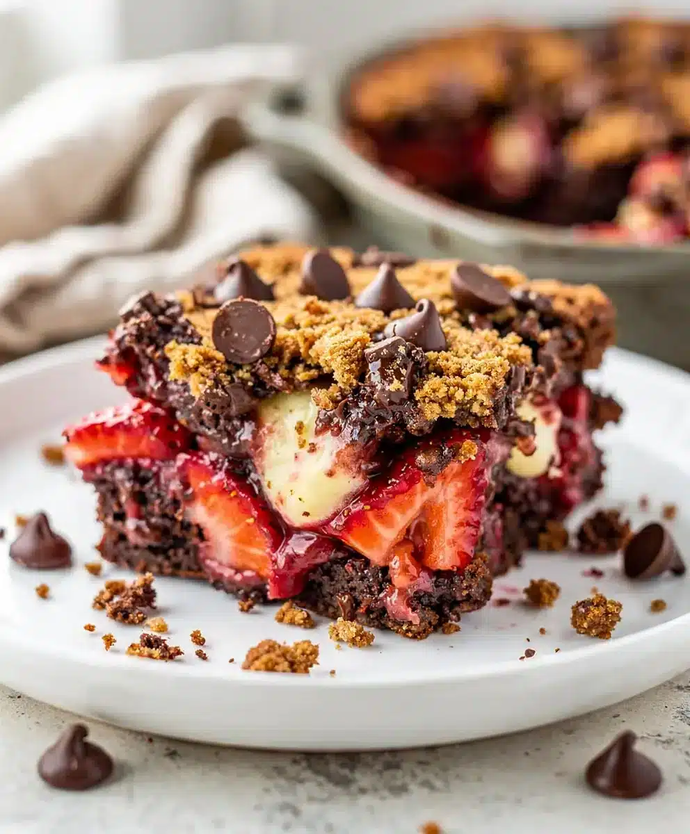 Strawberry Chocolate Dump Cake 6 Strawberry Chocolate Dump Cake featured image