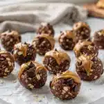 Chocolate peanut butter energy bites are a healthy homemade no bake snack