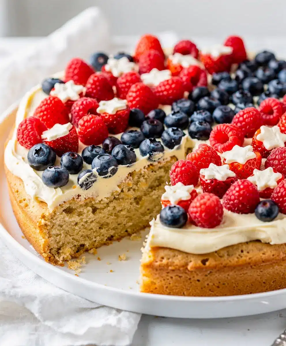 Fourth of July Sugar Cookie Cake featured image