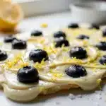 Lemon Blueberry White Chocolate Bark with fresh blueberries and zest.