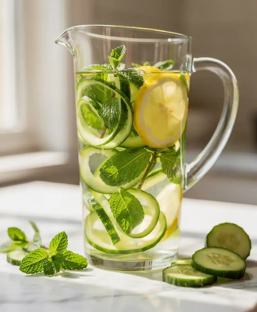 Cucumber Mint Infused Detox Water featured image
